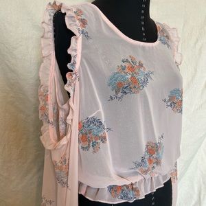 Sheer Floral Blouse